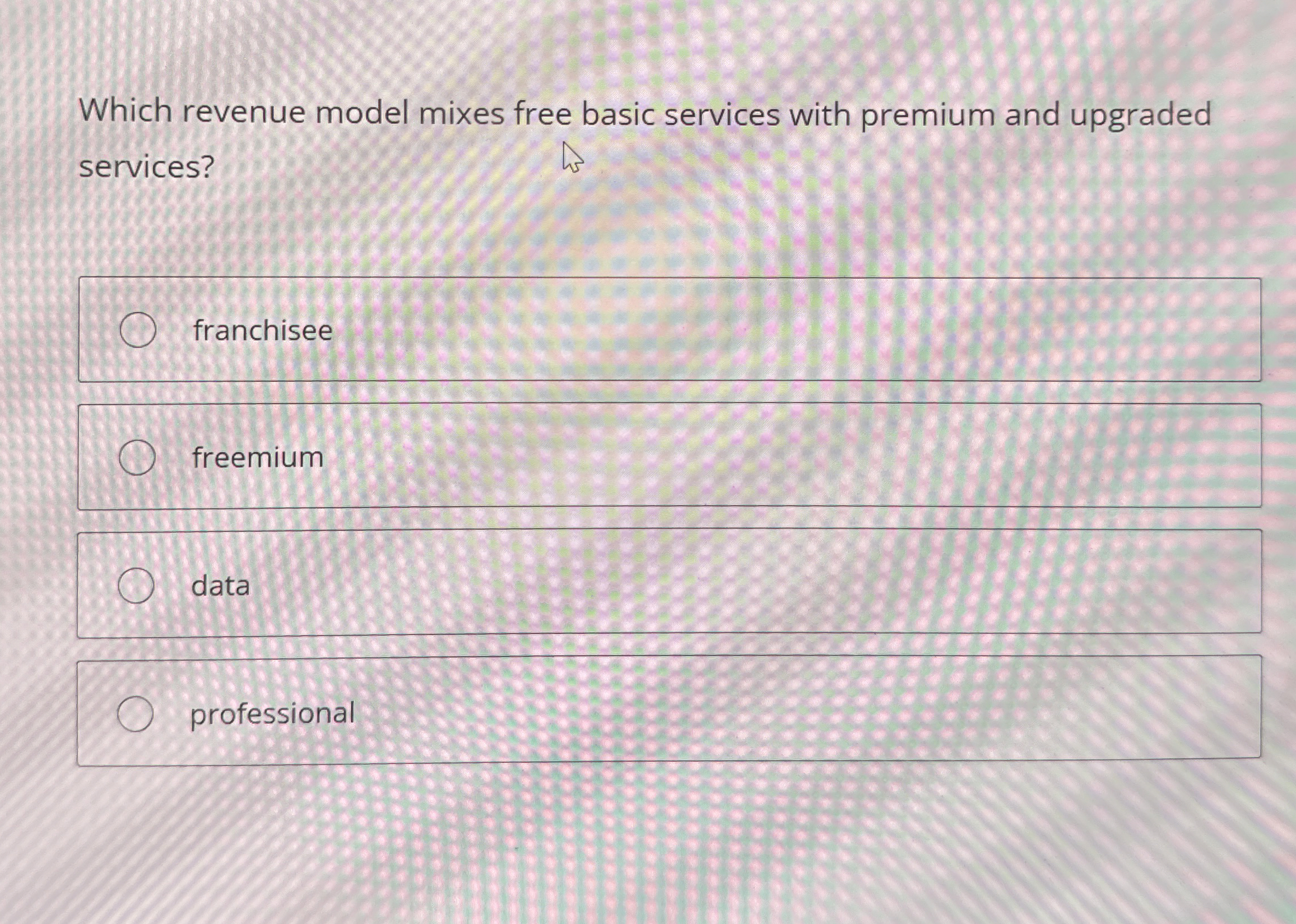  Which revenue model mixes free basic services with premium and upgraded