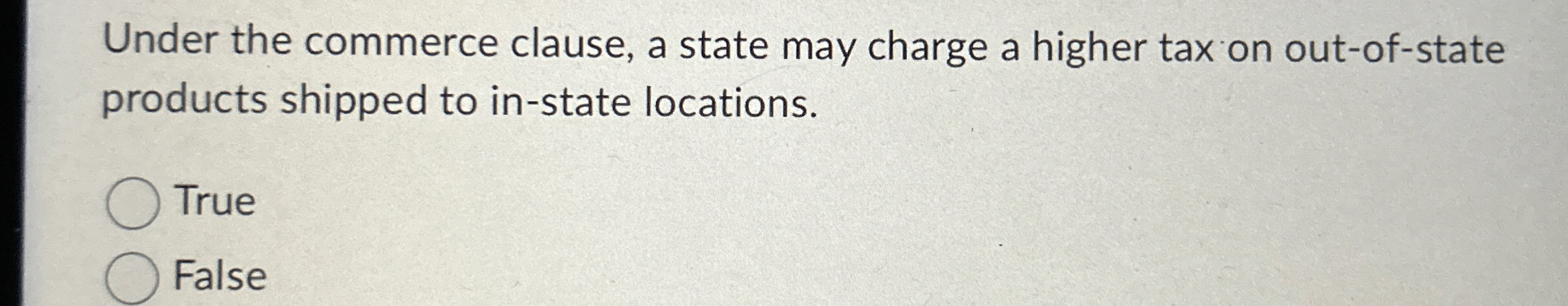 Under the commerce clause, a state may charge a higher tax