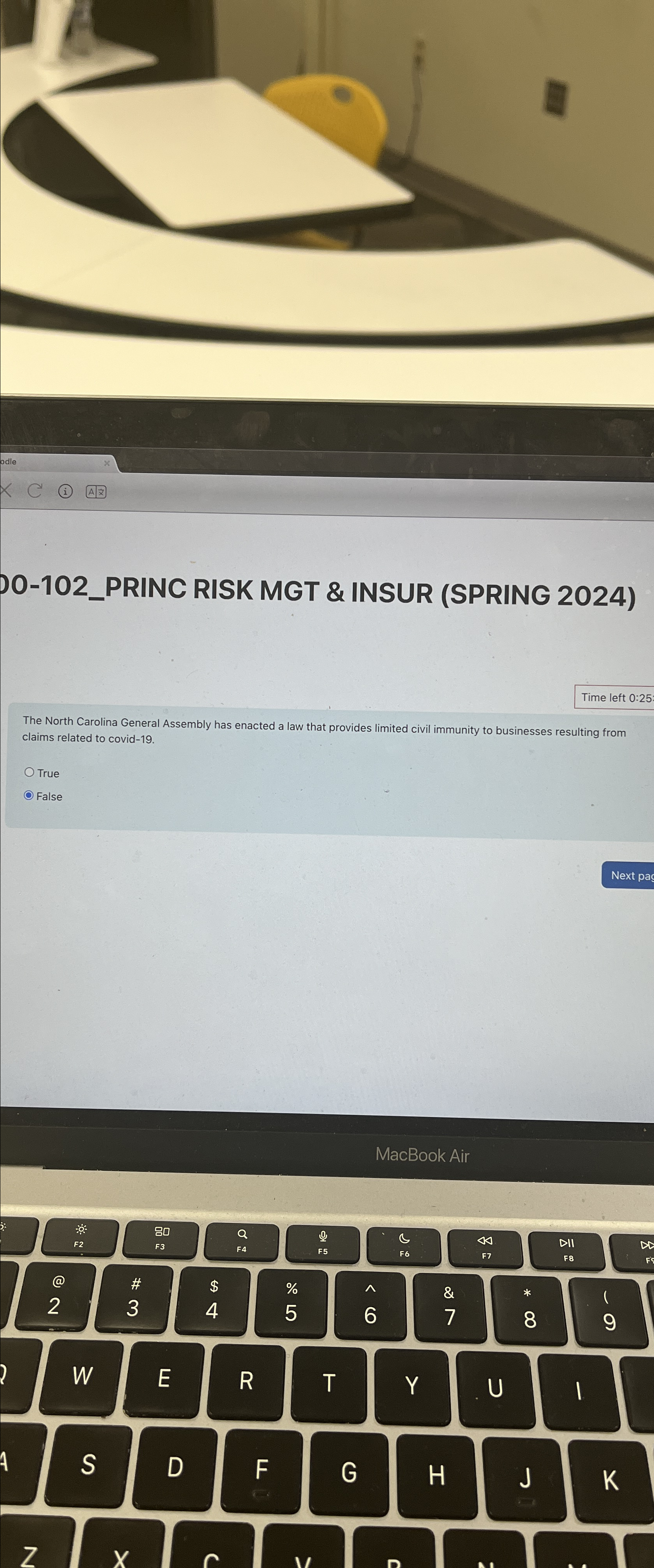  D0-102_PRINC RISK MGT & INSUR (SPRING 2024) Time left 0:25 The