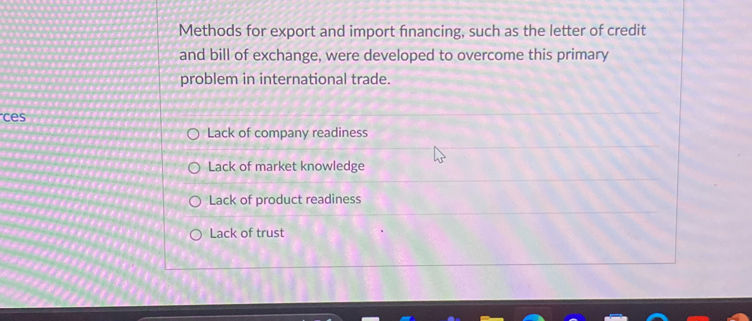  Methods for export and import financing, such as the letter of