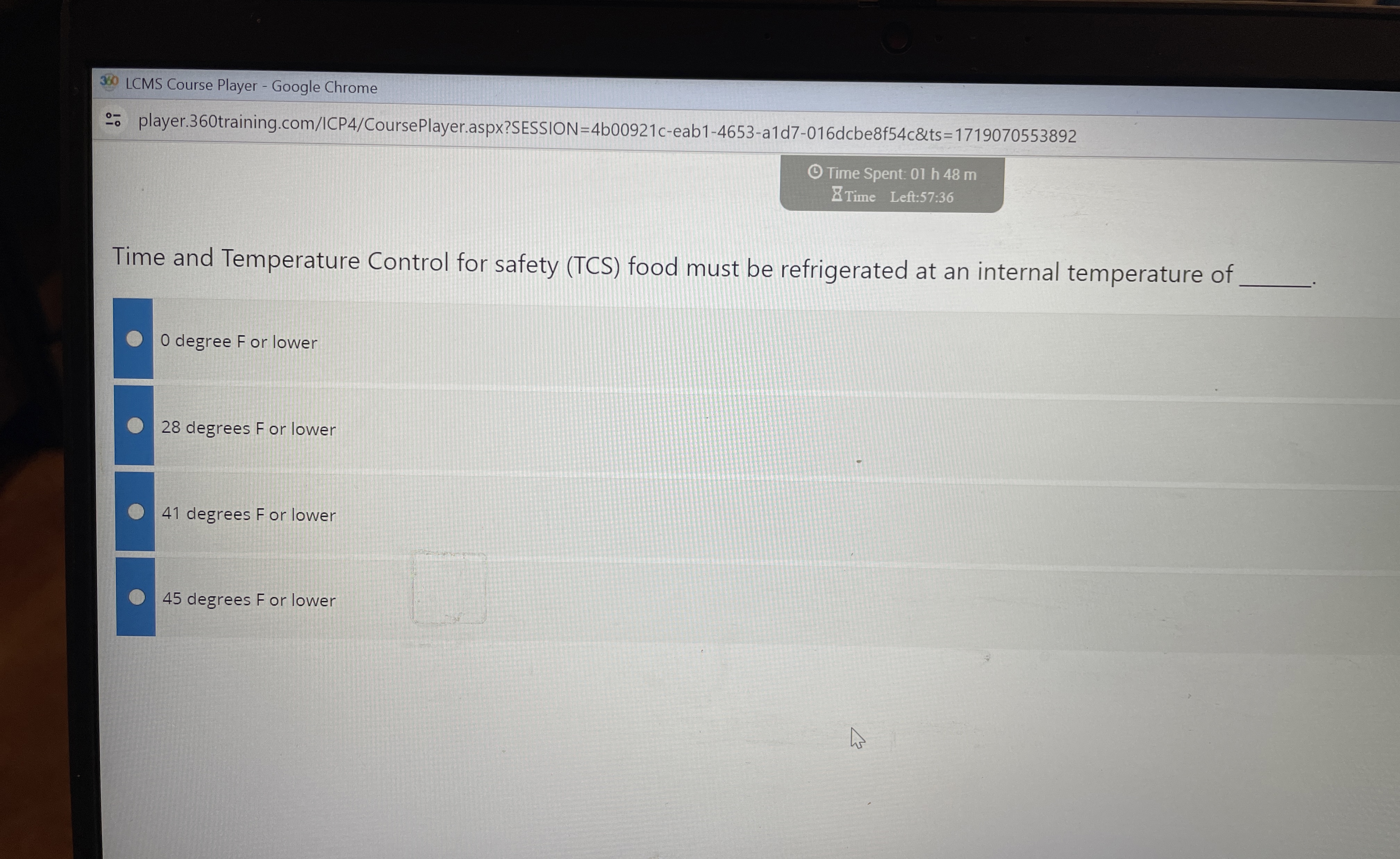  360 LCMS Course Player - Google Chrome -- player.360training.com/ICP4/CoursePlayer.aspx?SESSION =4b00921c-eab1-4653-a1d7-016dcbe8f54c&ts=1719070553892 (C)