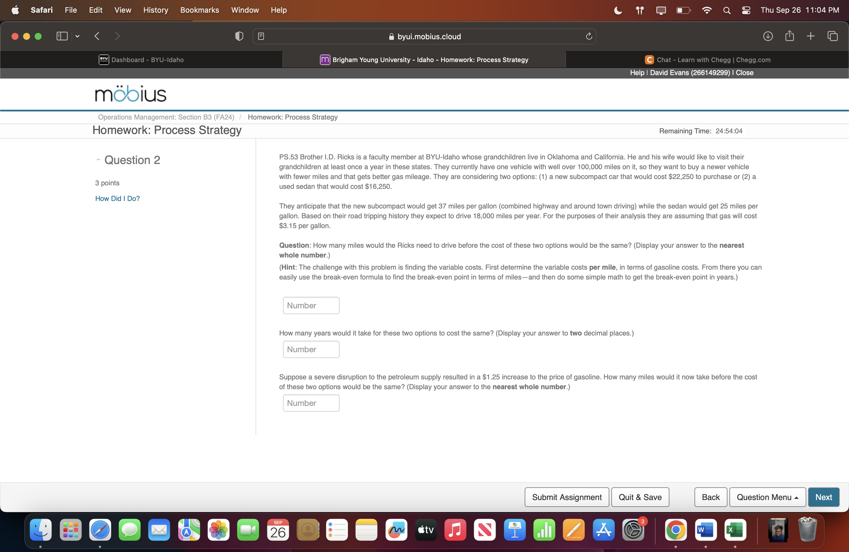  PS.53 Brother I.D. Ricks is a faculty member at BYU-Idaho whose