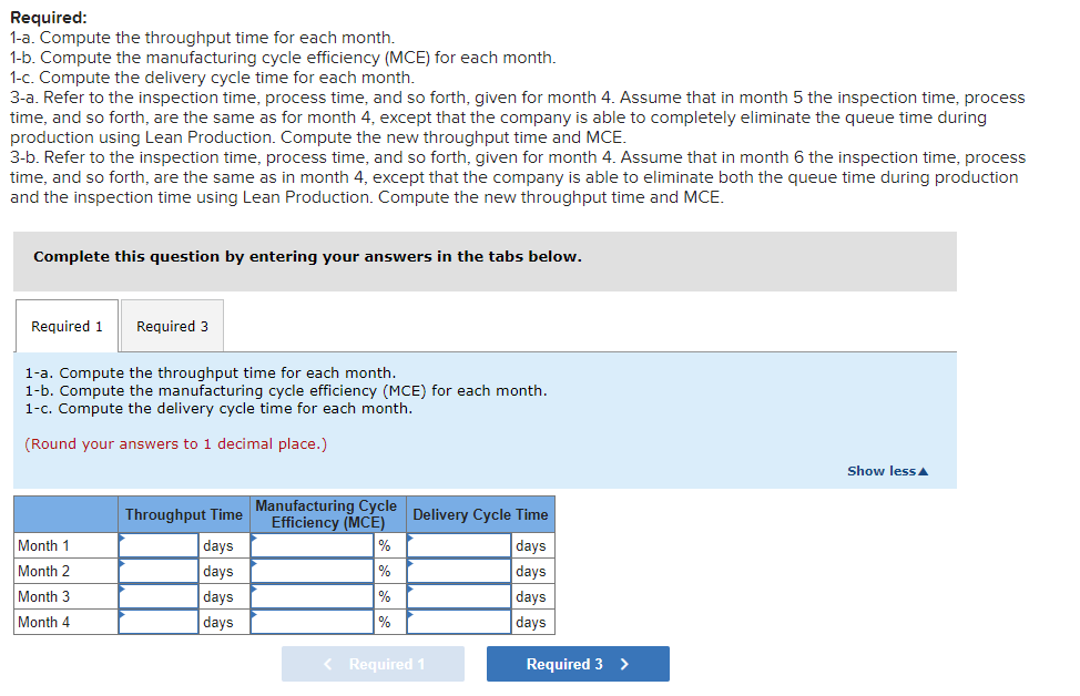  Problem 10-19(Algo) Internal Business Process Performance Measures [LO10-3] Tombro Industries is