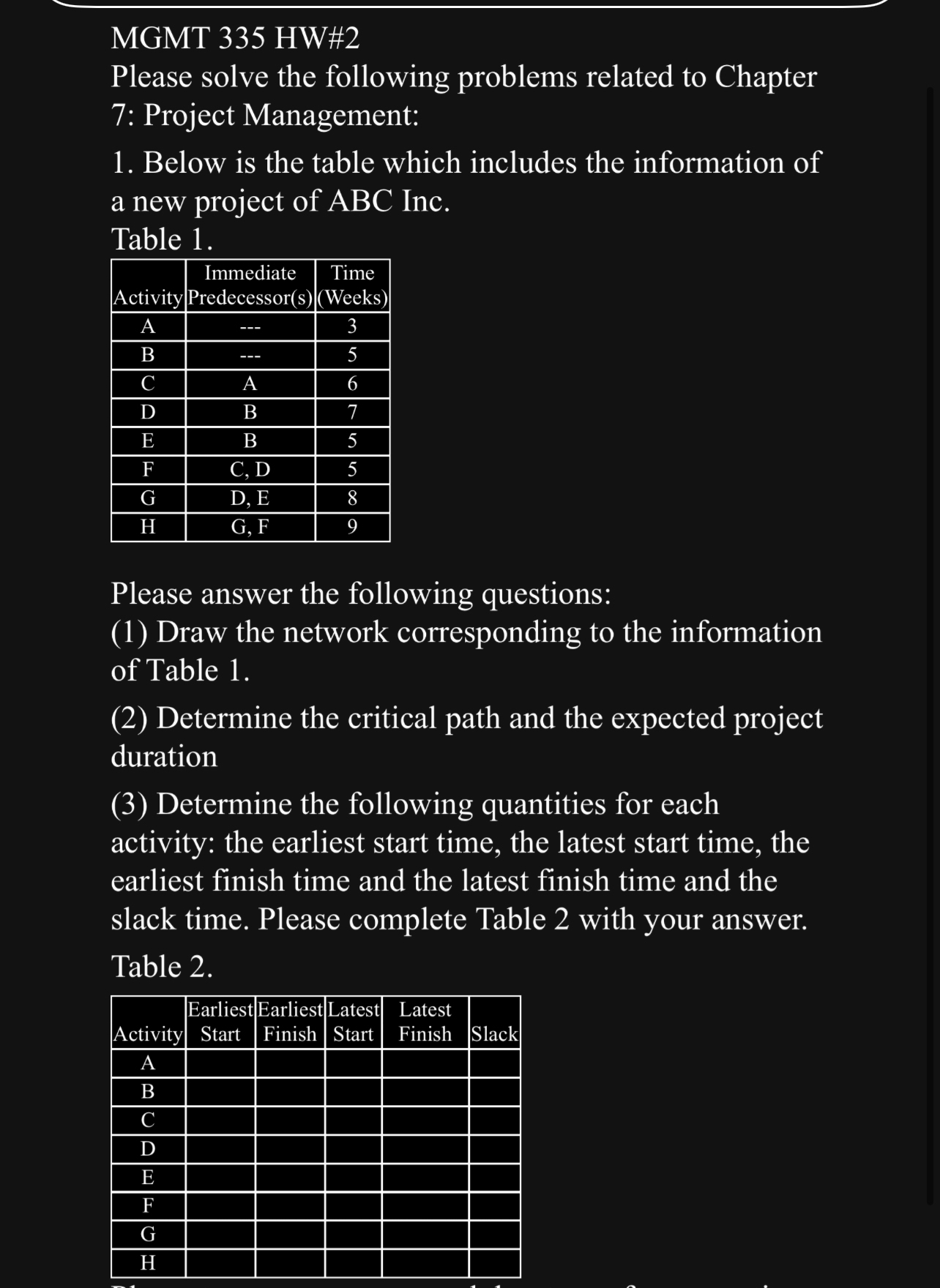  I dont have long please help me Please solve the following