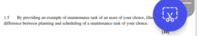  1.5 By providing an example of maintenance task of an asset