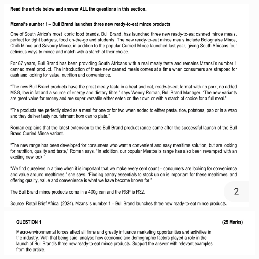  Read the article below and answer ALL the questions in this