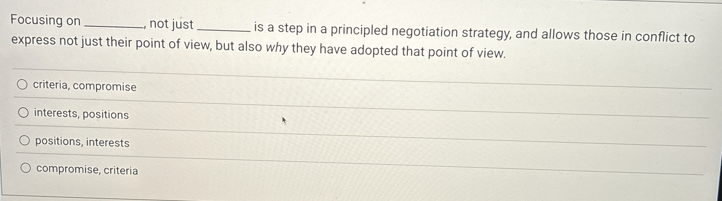  Focusing on q, not just is a step in a principled