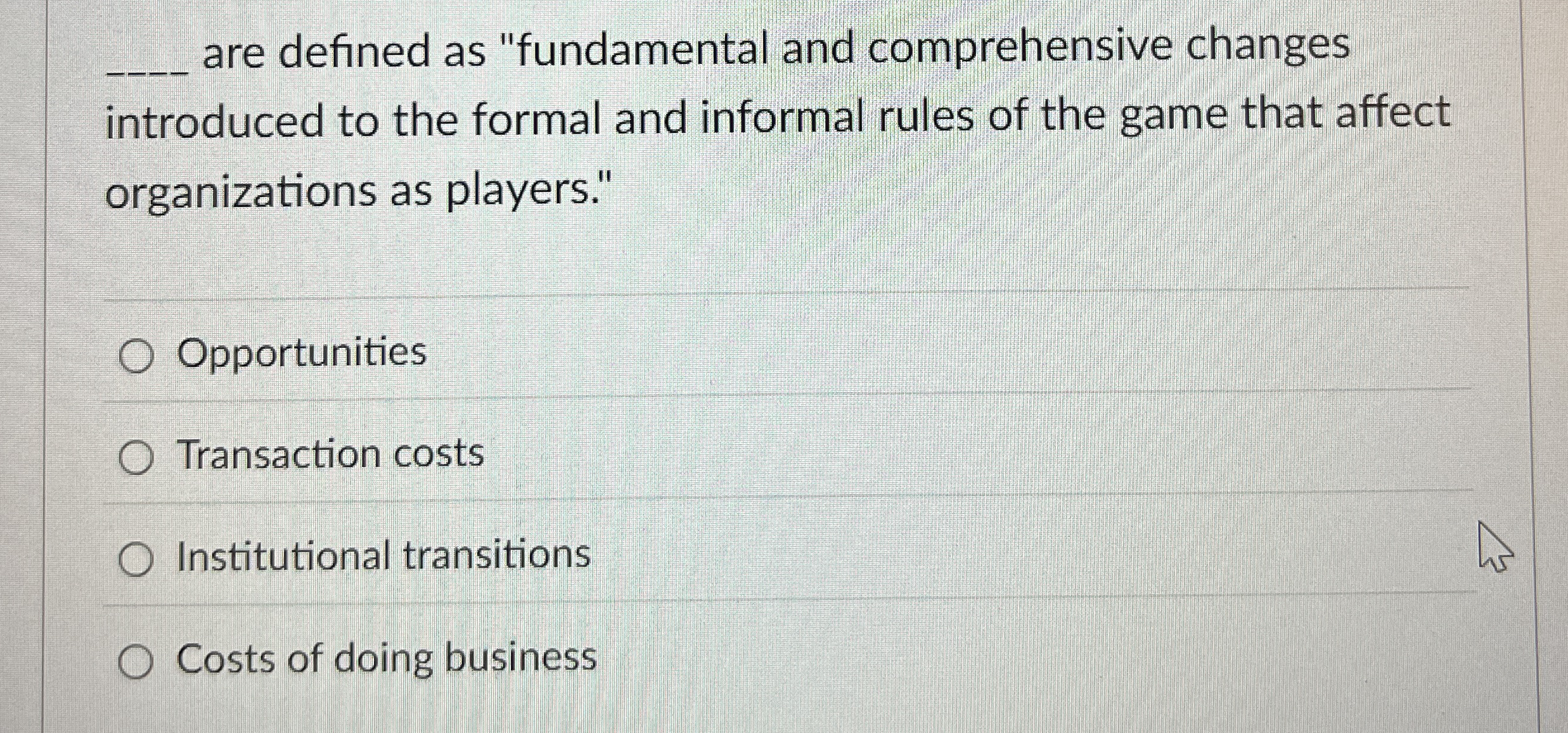  q, are defined as "fundamental and comprehensive changes introduced to the