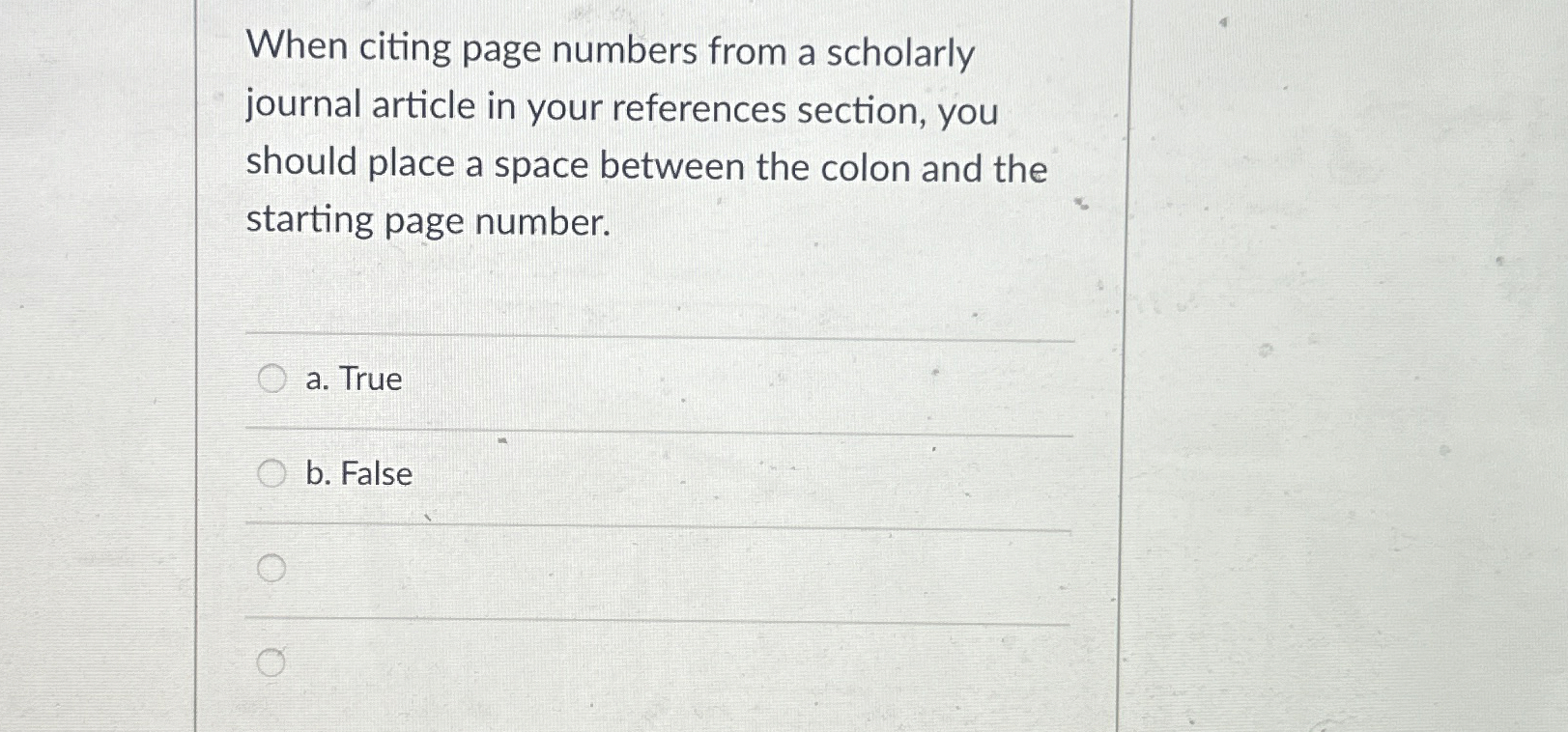  When citing page numbers from a scholarly journal article in your