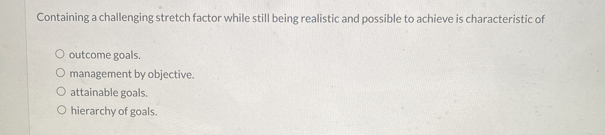  Containing a challenging stretch factor while still being realistic and possible