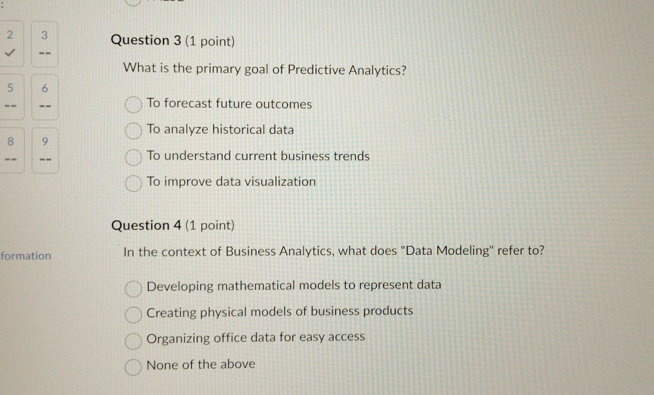  23 Question 3(1 point) What is the primary goal of Predictive
