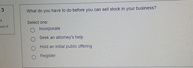  3 What do you have to do before you can sell