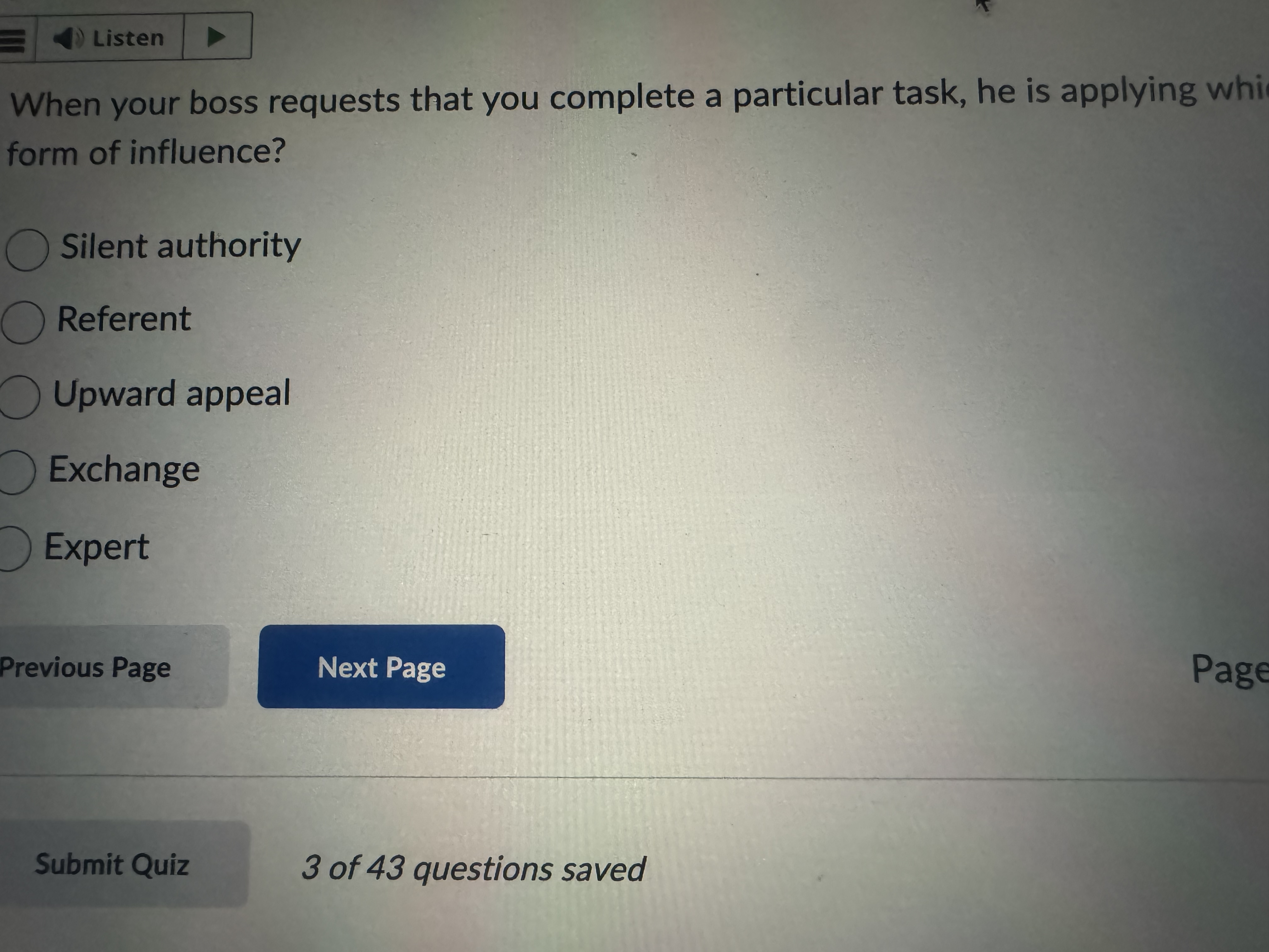  When your boss requests that you complete a particular task, he