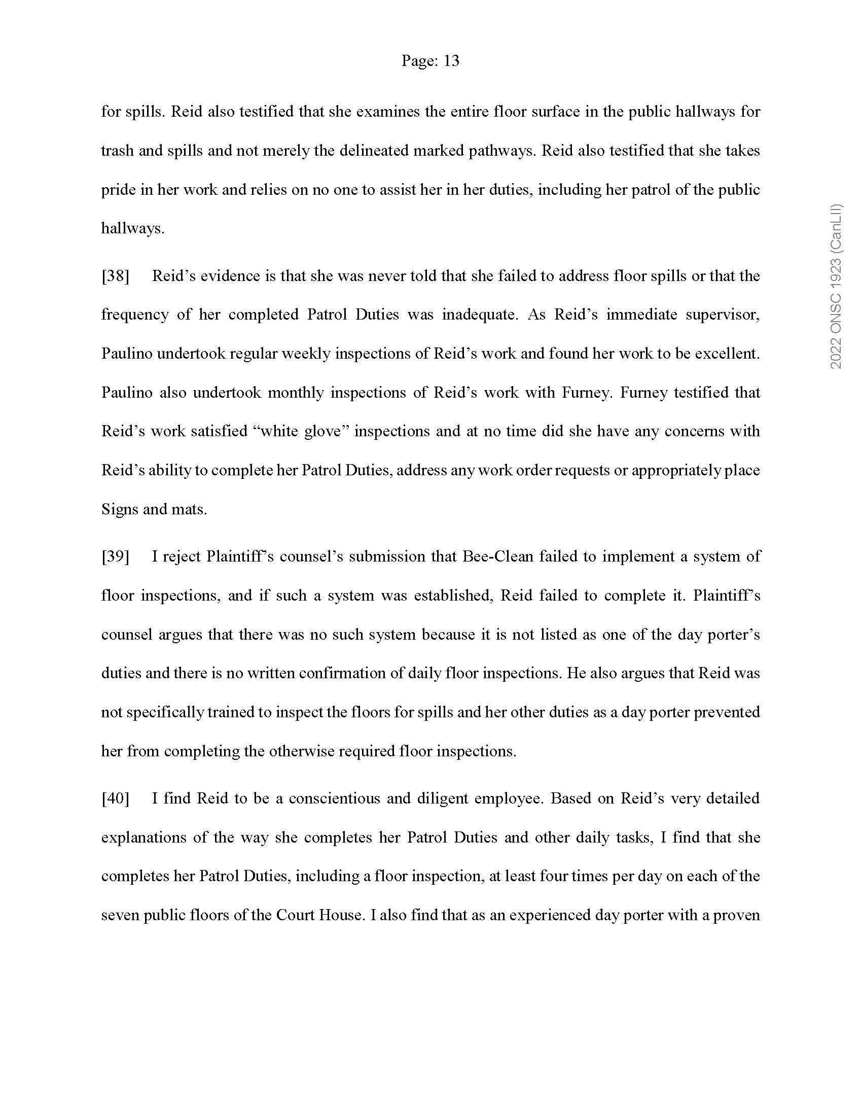 did the court apply the rules to the facts to decide the