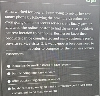  Anna worked for over an hour trying to set-up her new