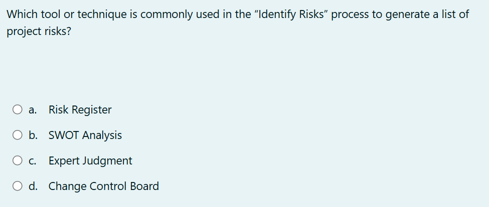  Which tool or technique is commonly used in the "Identify Risks"