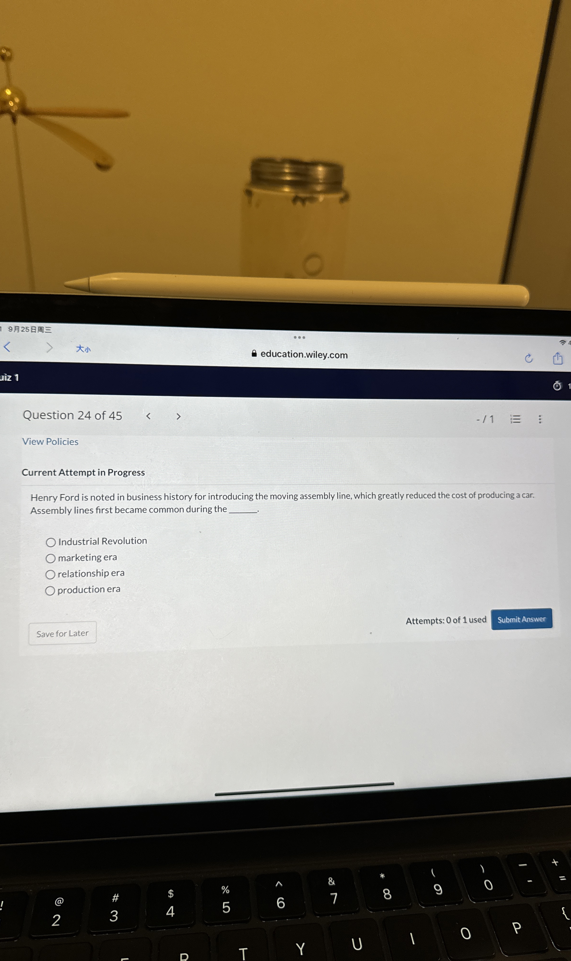  Current Attempt in Progress Henry Ford is noted in business history