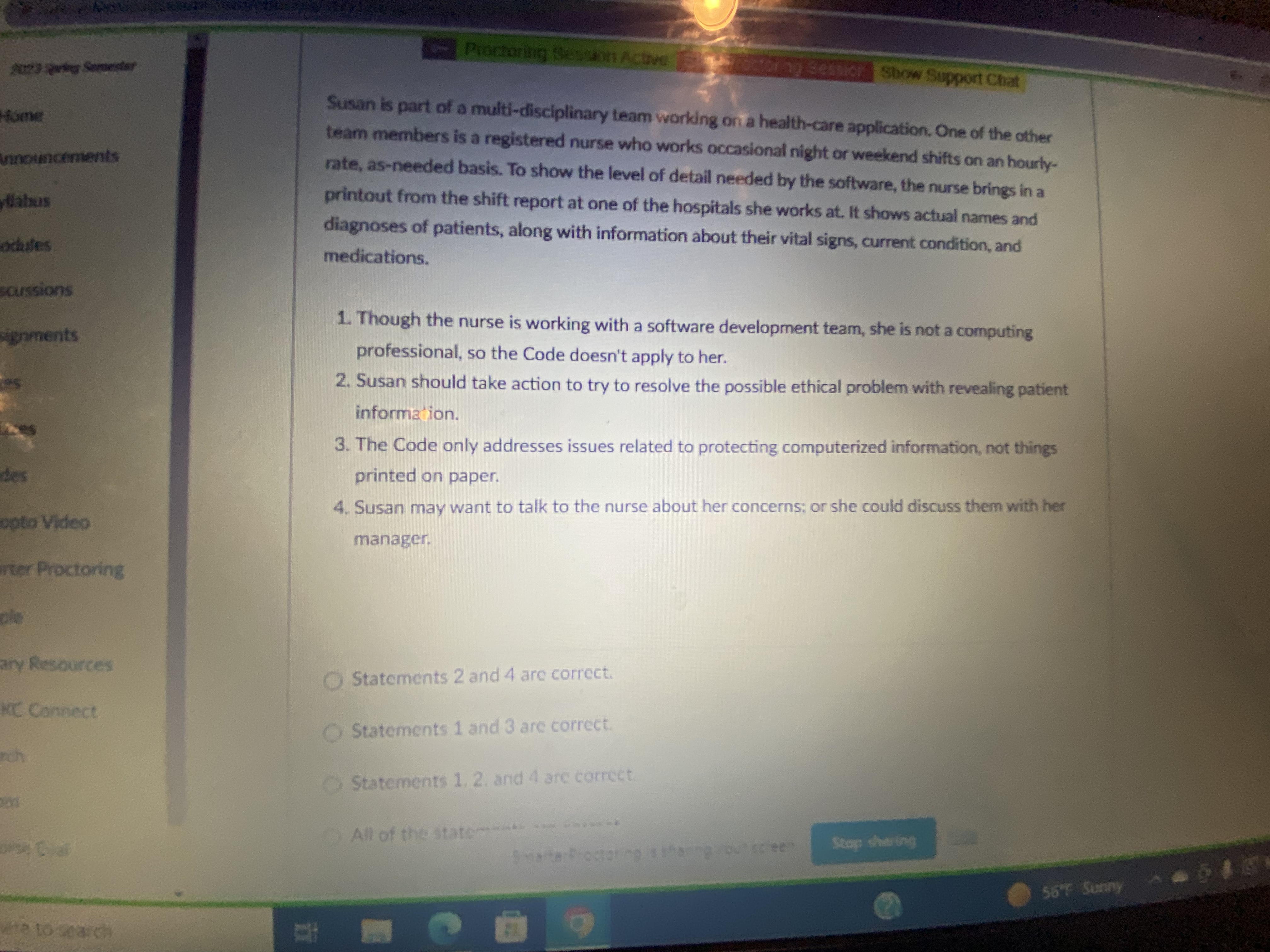  2:29 Riving Servestar Proctoring Session Active THEeasier Show Support Chat forng