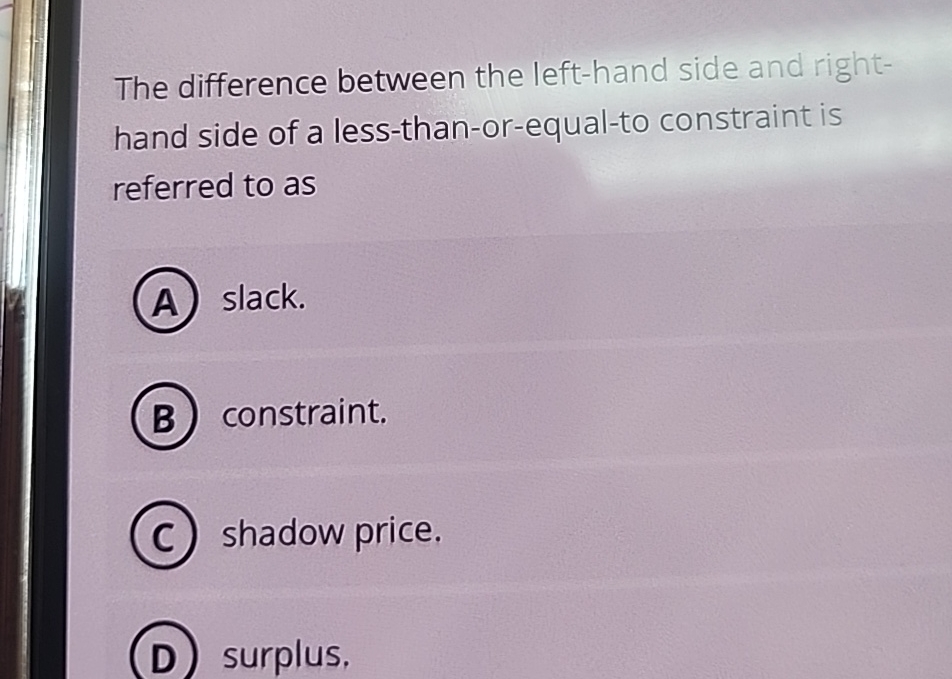  The difference between the left-hand side and righthand side of a