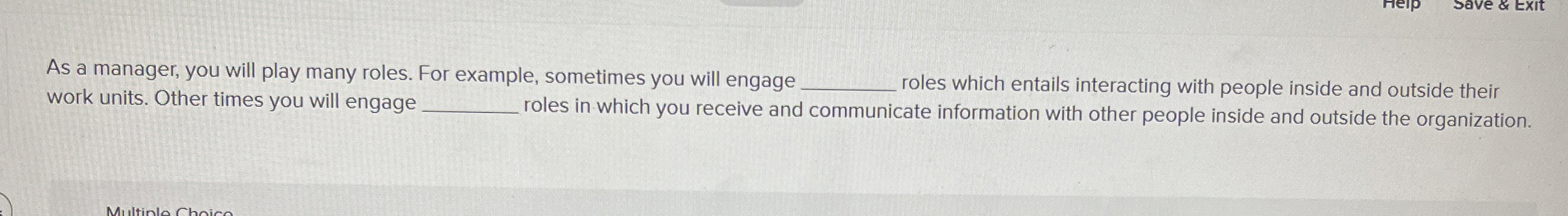  As a manager, you will play many roles. For example, sometimes