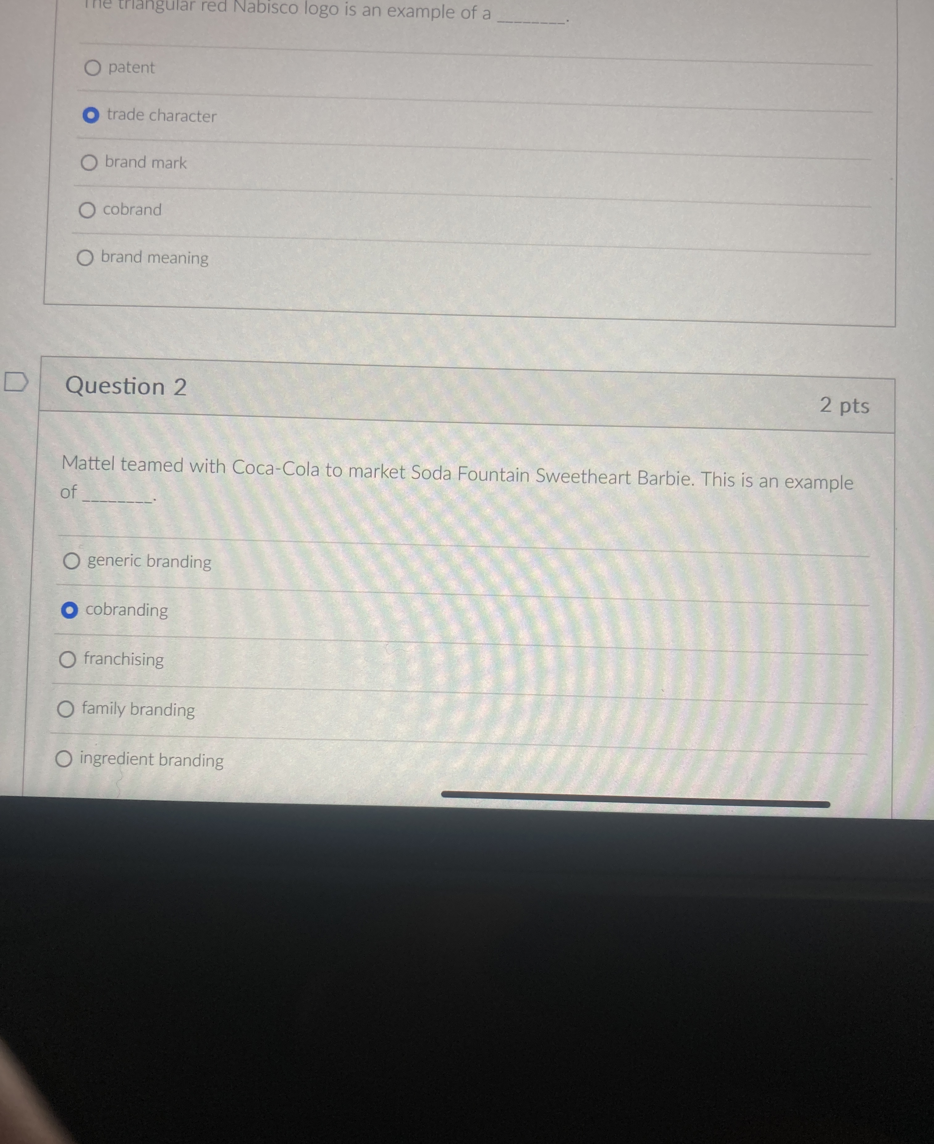  Ine trangular red Nabisco logo is an example of a patent