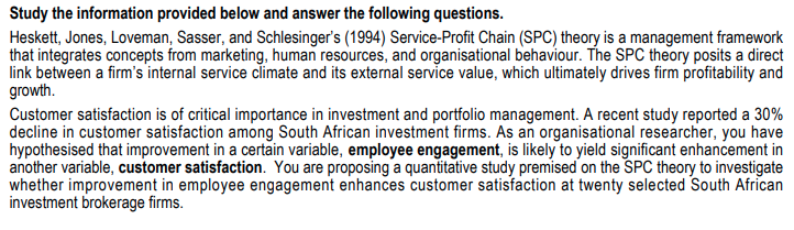  Study the information provided below and answer the following questions. Heskett,