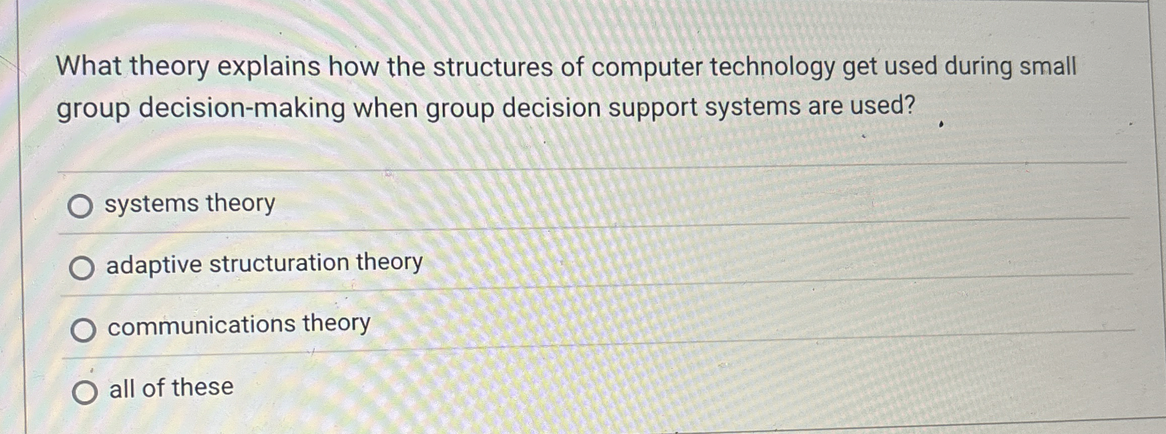  What theory explains how the structures of computer technology get used