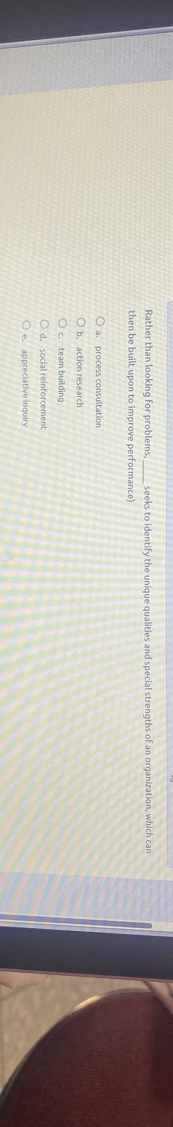  Rather than looking for problems, q, seeks to identify the unique