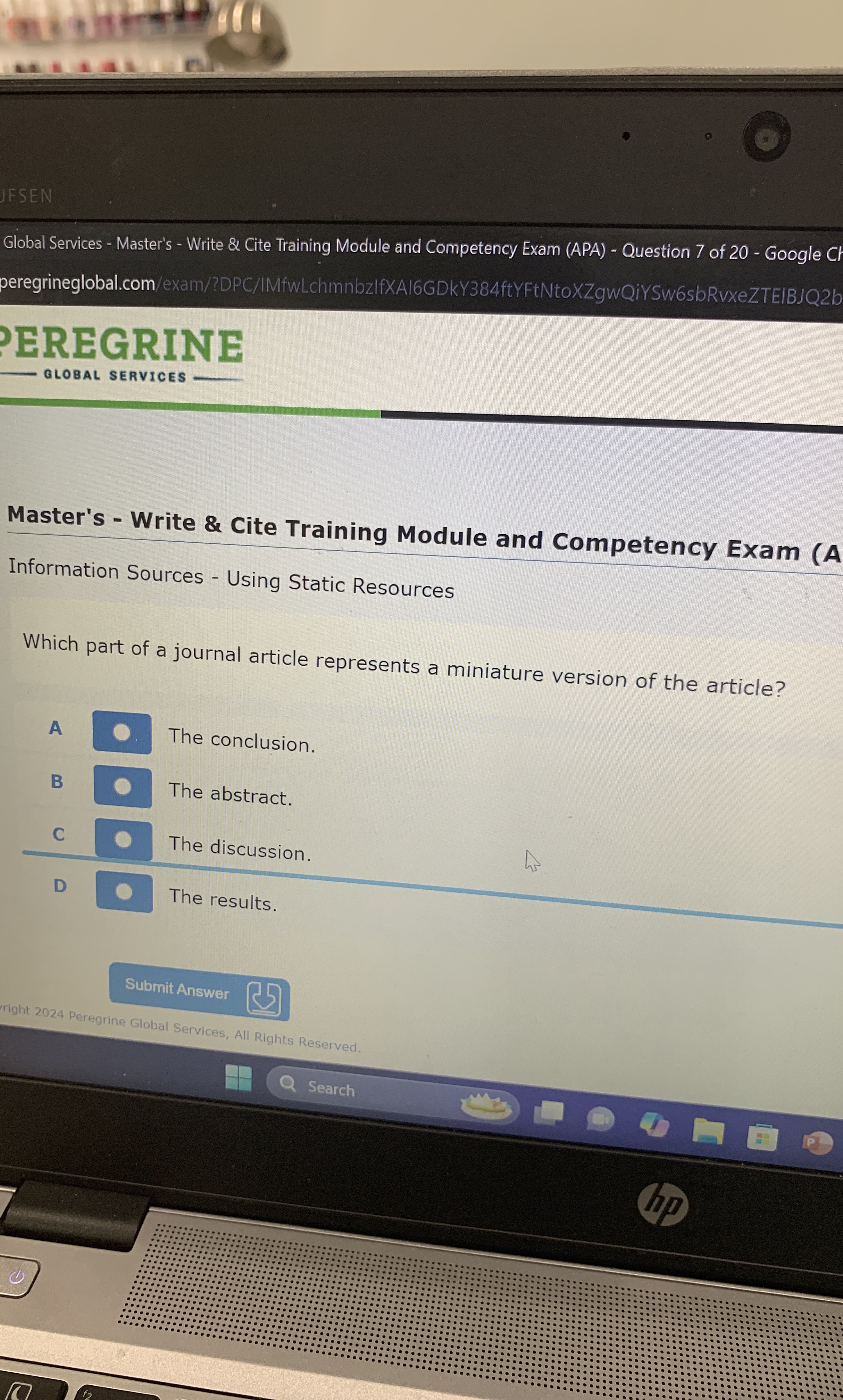  Global Services - Master's - Write & Cite Training Module and