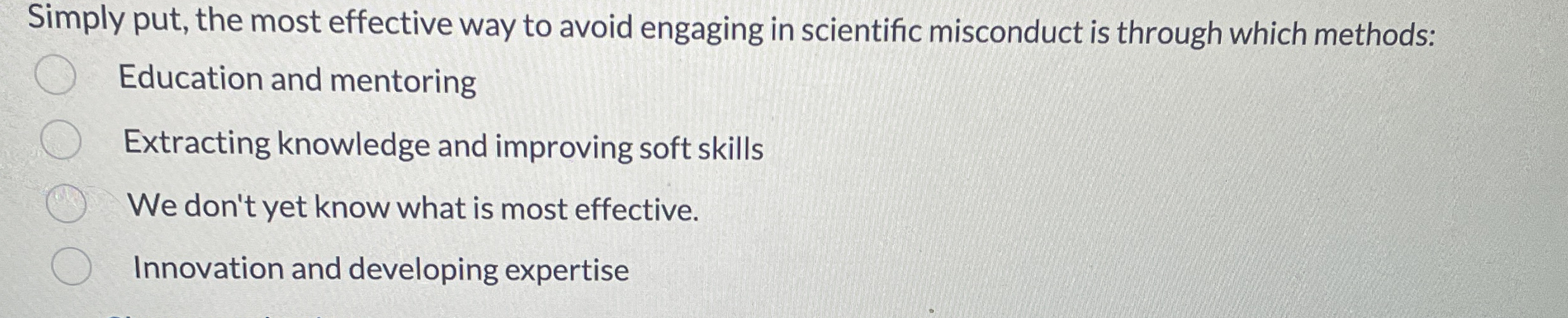  Simply put, the most effective way to avoid engaging in scientific