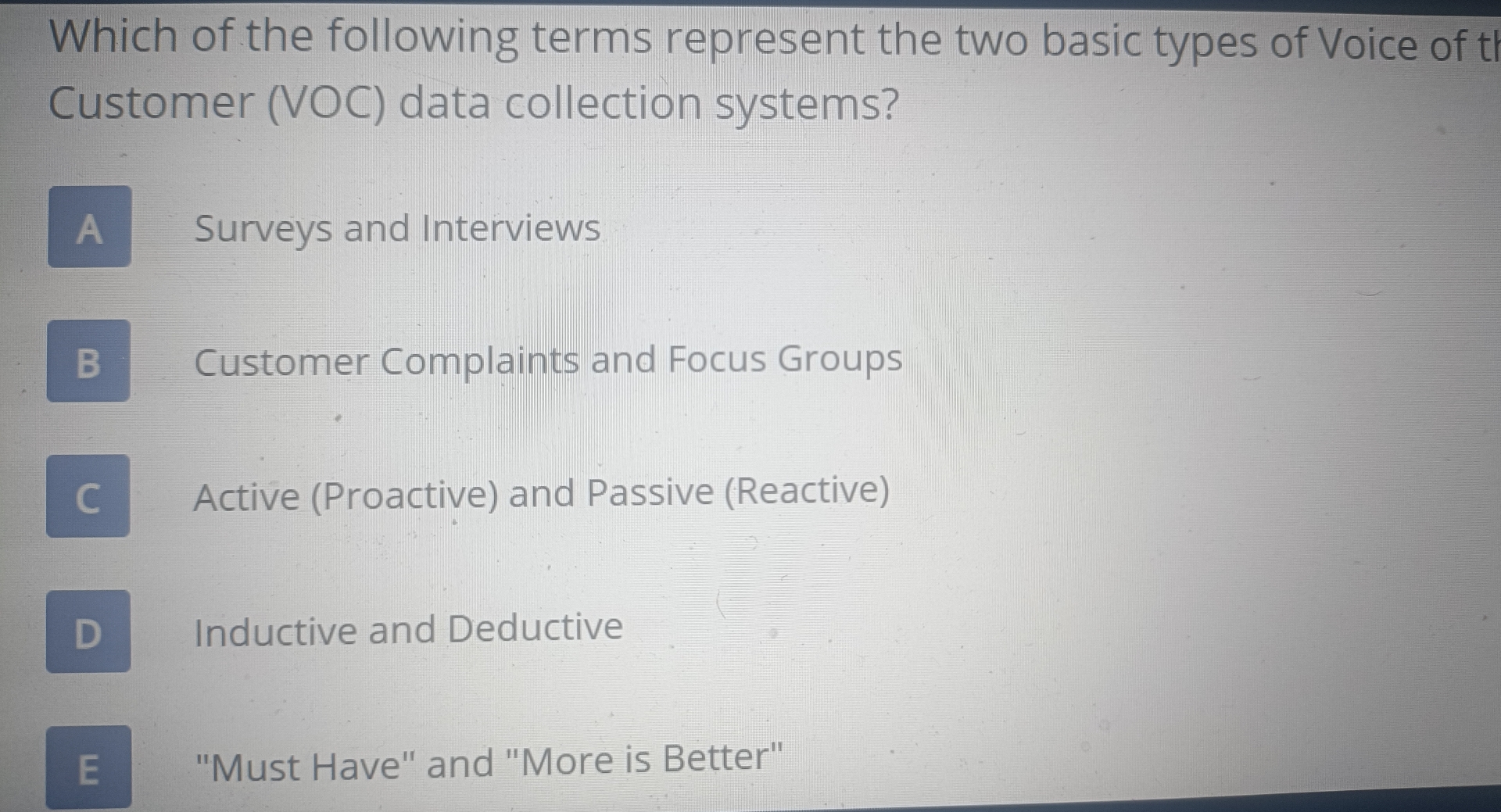  Which of the following terms represent the two basic types of