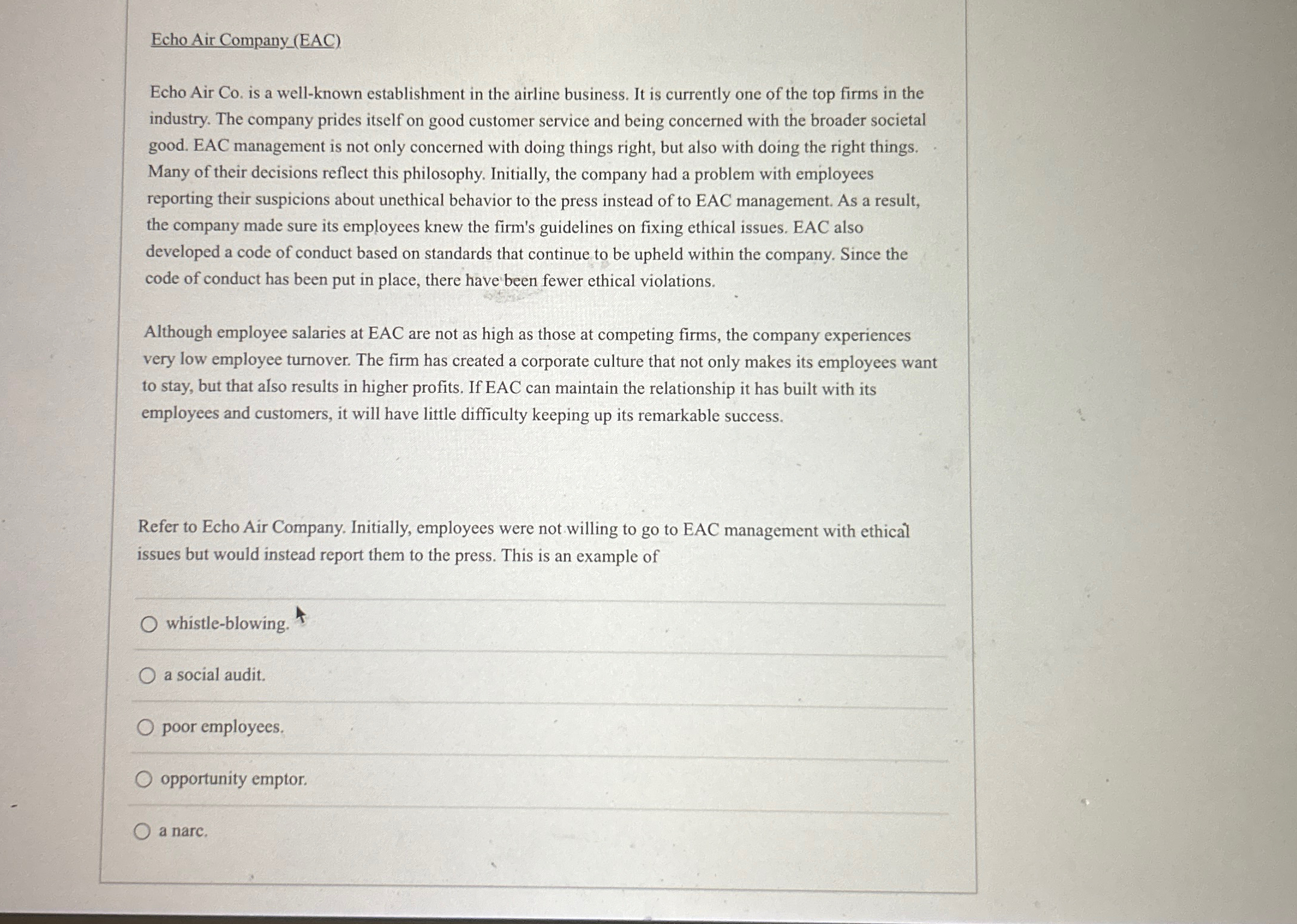  Echo Air Company_(EAC) Echo Air Co. is a well-known establishment in