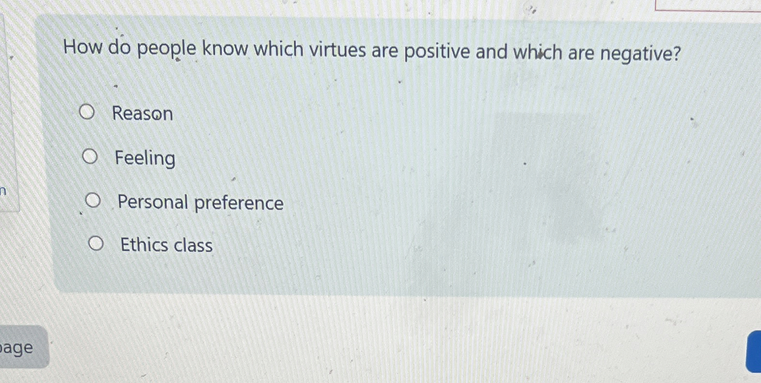  How do people know which virtues are positive and which are