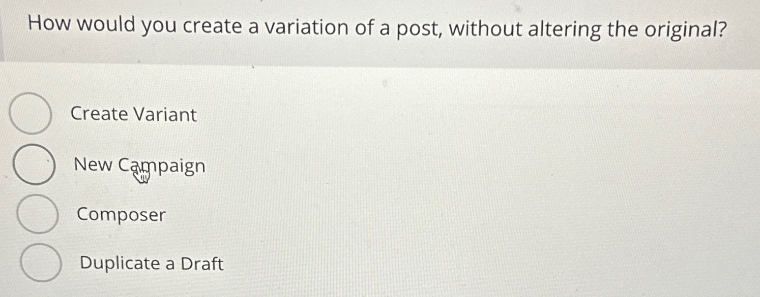  How would you create a variation of a post, without altering