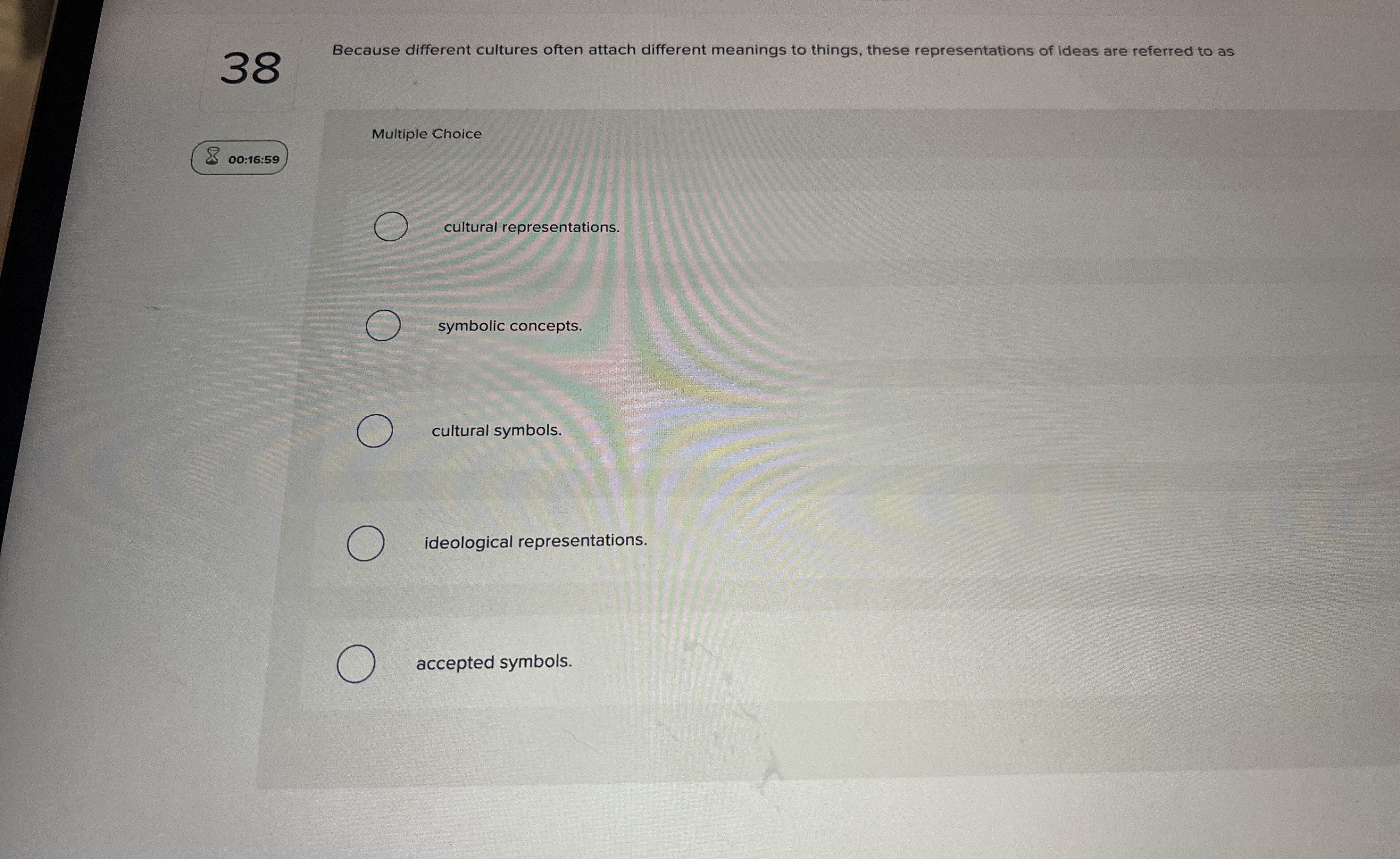  Because different cultures often attach different meanings to things, these representations