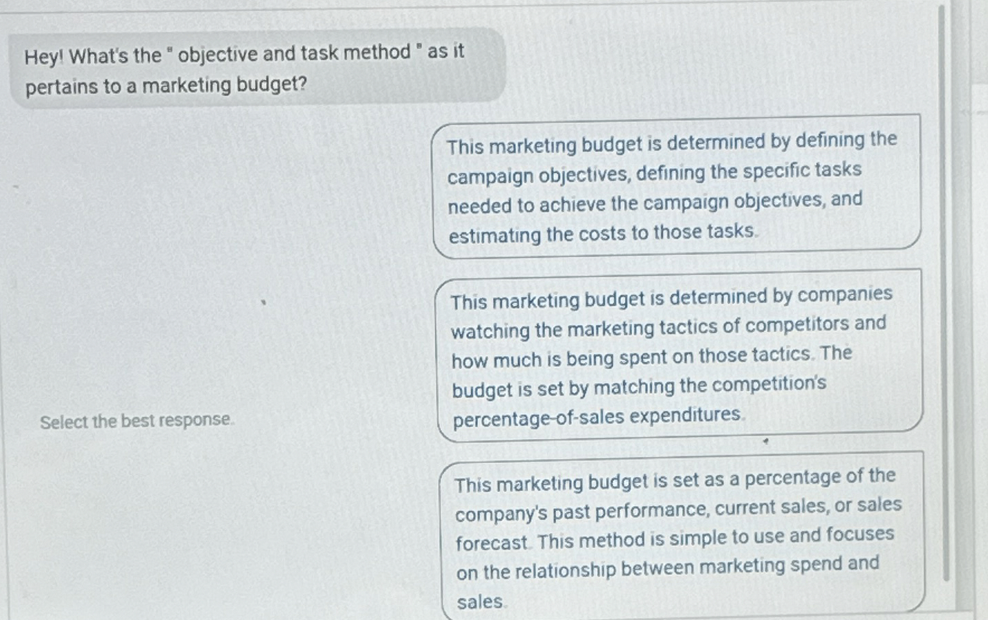  Hey! What's the " objective and task method " as it