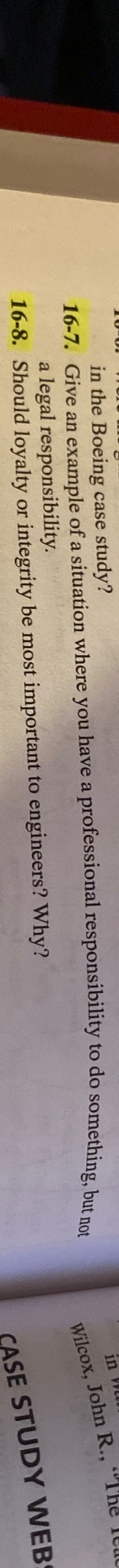  in the Boeing case study? 16-7. Give an example of a