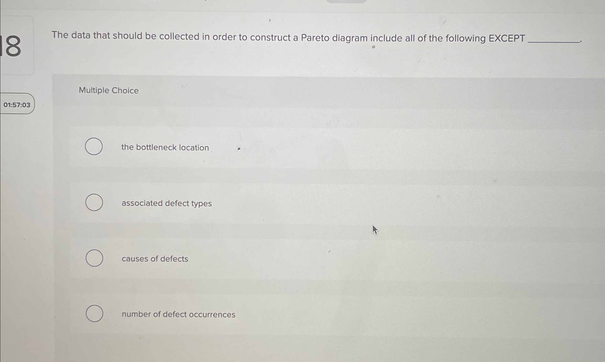  The data that should be collected in order to construct a