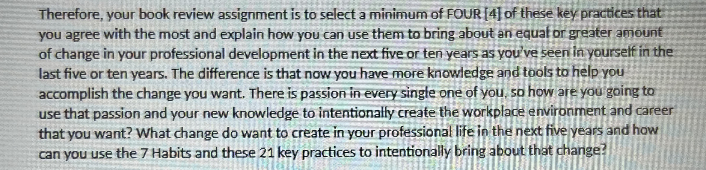  Therefore, your book review assignment is to select a minimum of