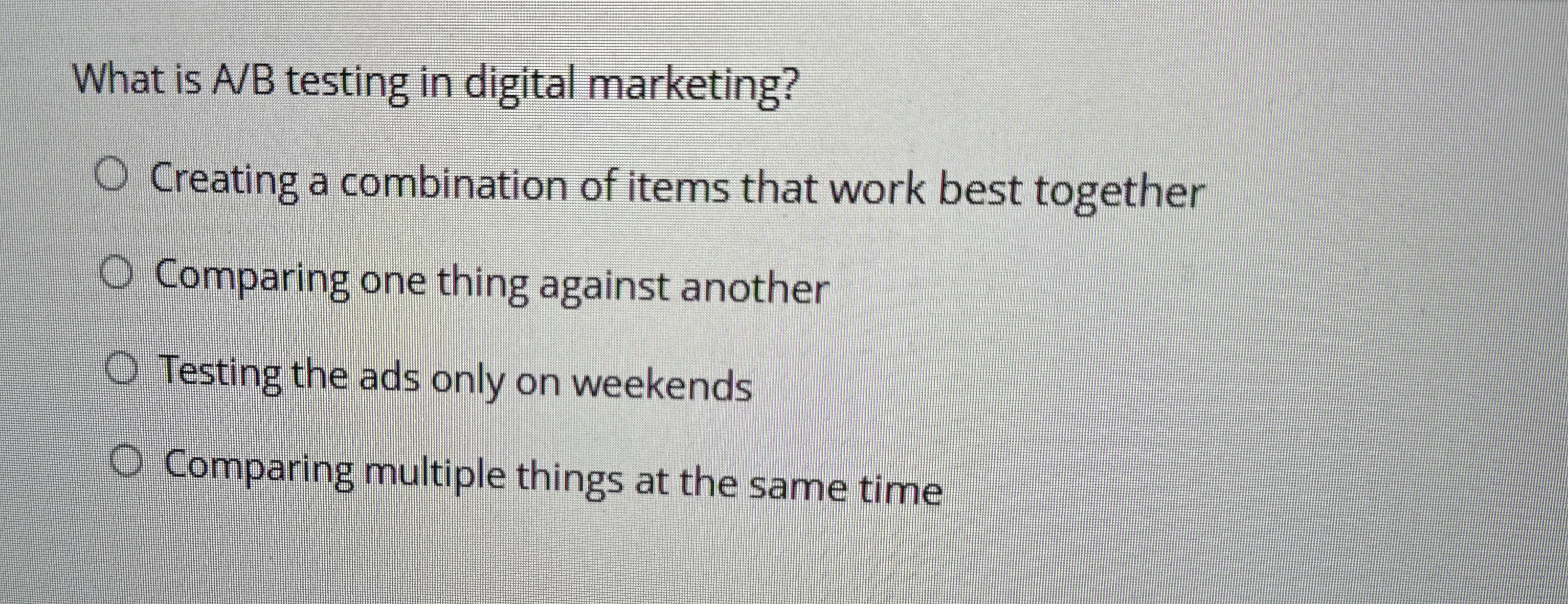  What is A/B testing in digital marketing? Creating a combination of