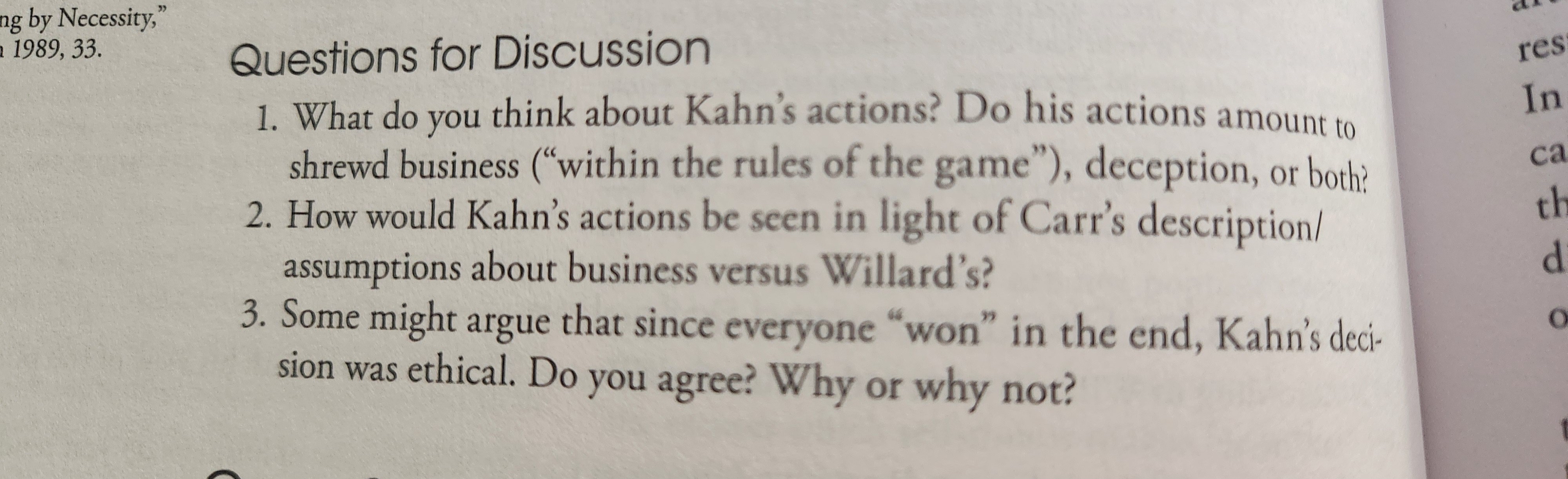  Beyond integrity case 2.1 Questions for Discussion What do you think