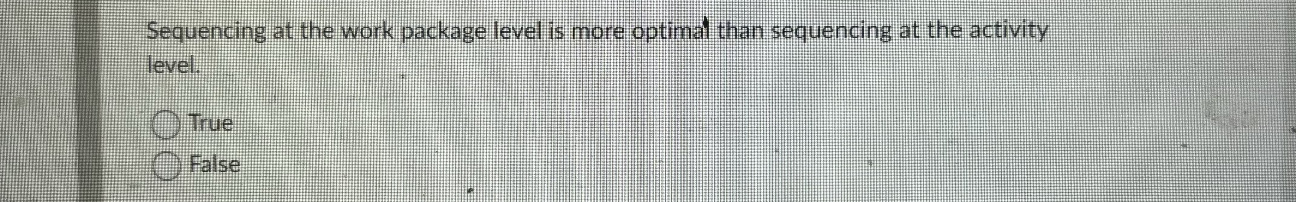  Sequencing at the work package level is more optimal than sequencing