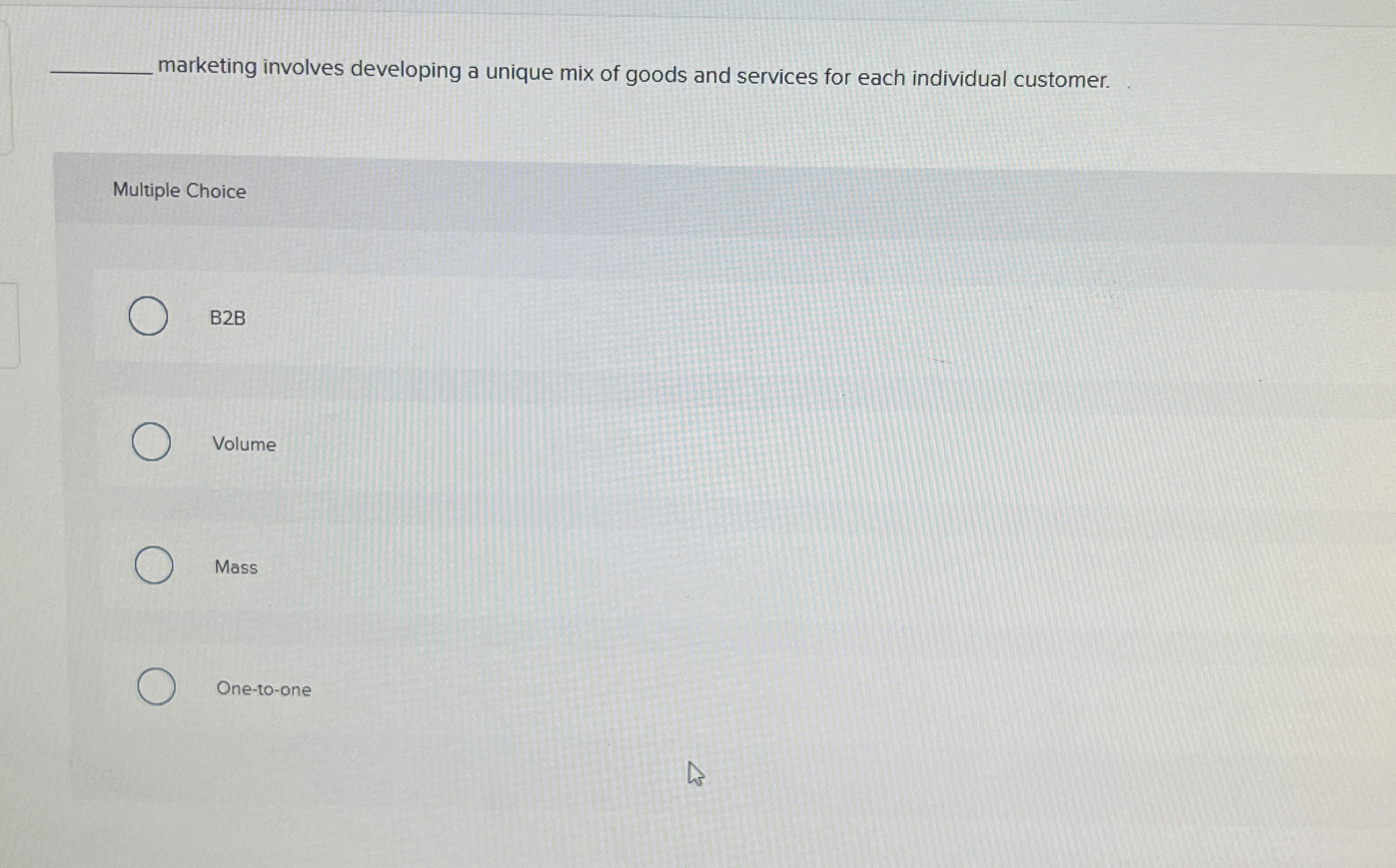  marketing involves developing a unique mix of goods and services for