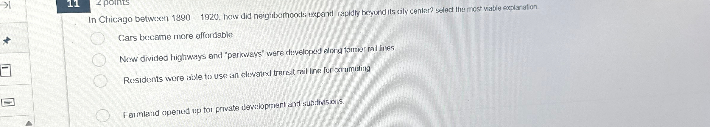  In Chicago between 1890-1920, how did neighborhoods expand rapidly beyond its