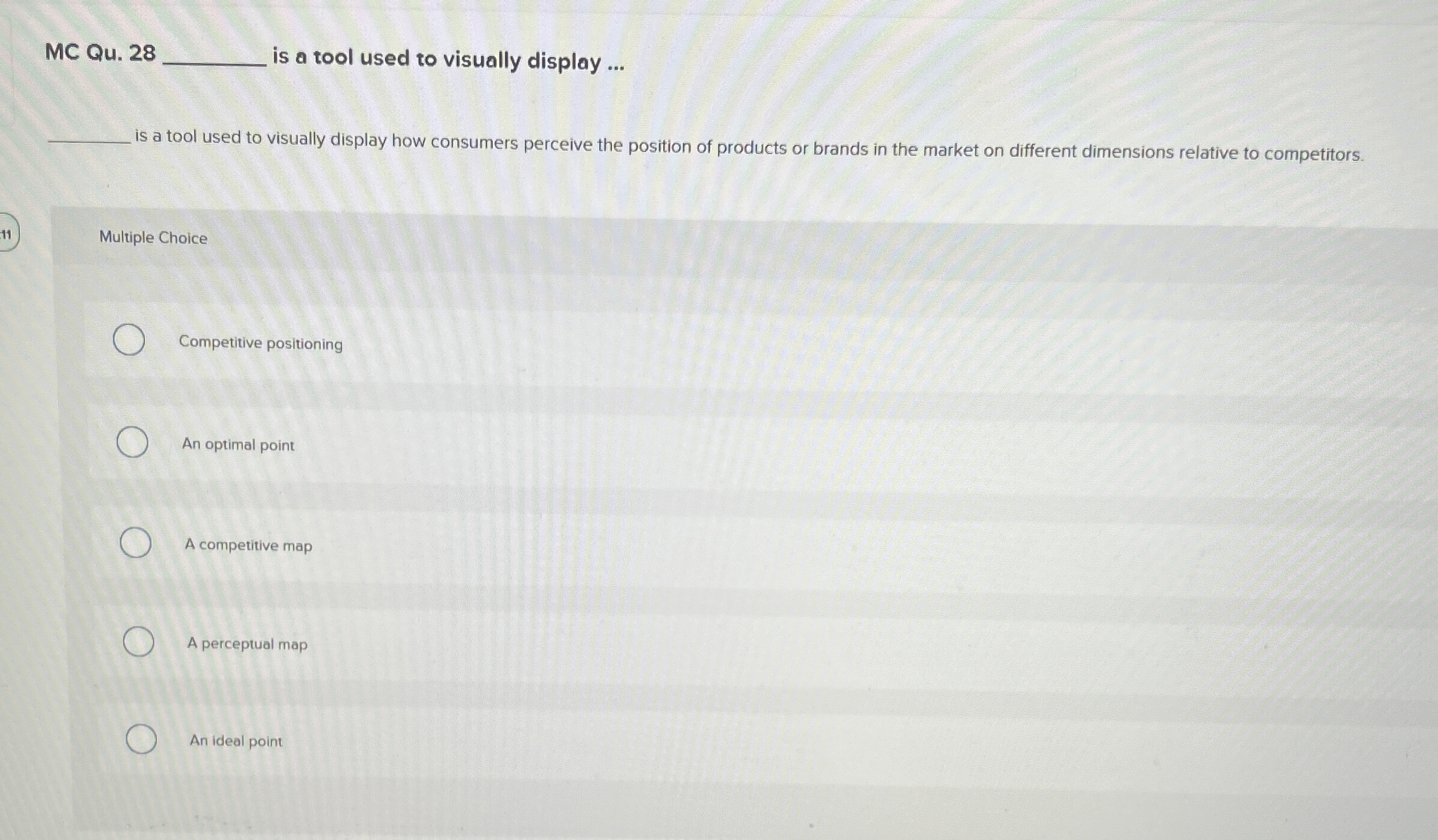  MC Qu.28 is a tool used to visually display ... is
