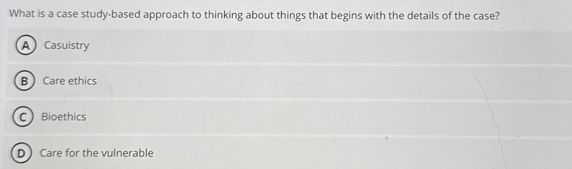  What is a case study-based approach to thinking about things that