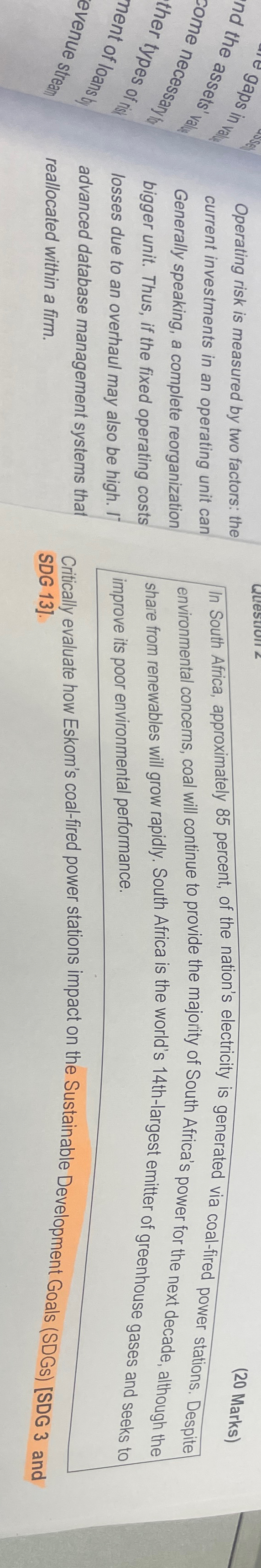  Critically identify the steps in the risk management process that eskom