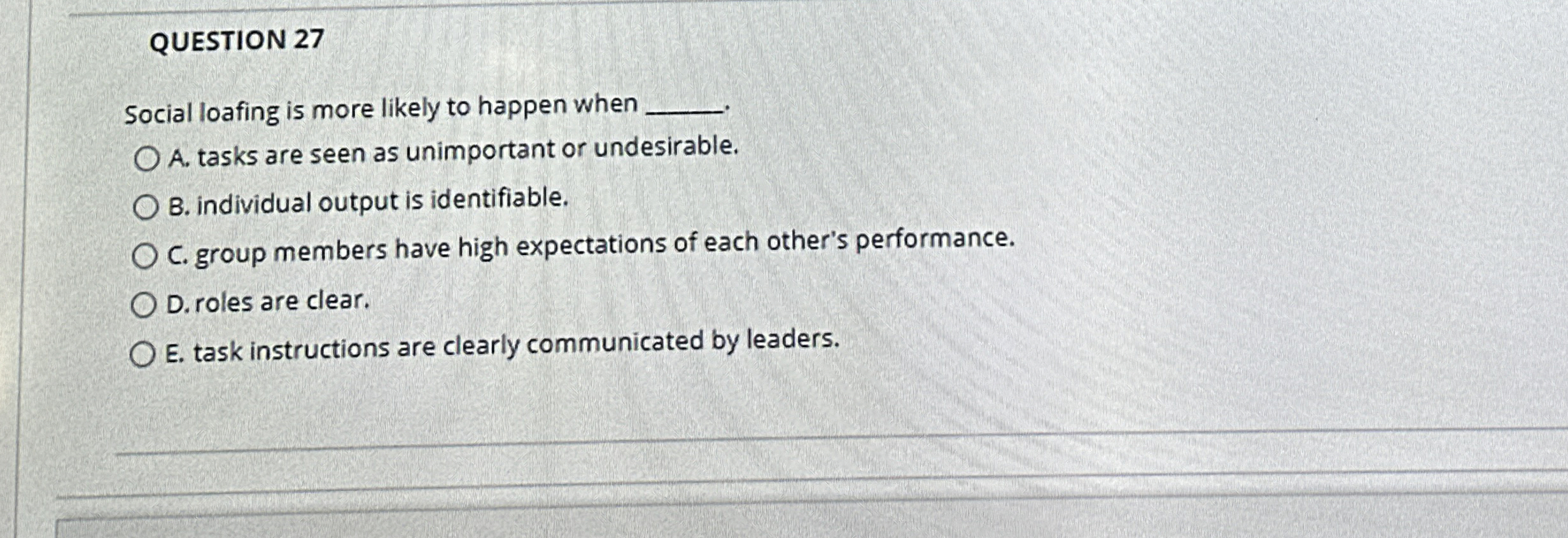  QUESTION 25 Strategy formulation and plannning is an example of a: