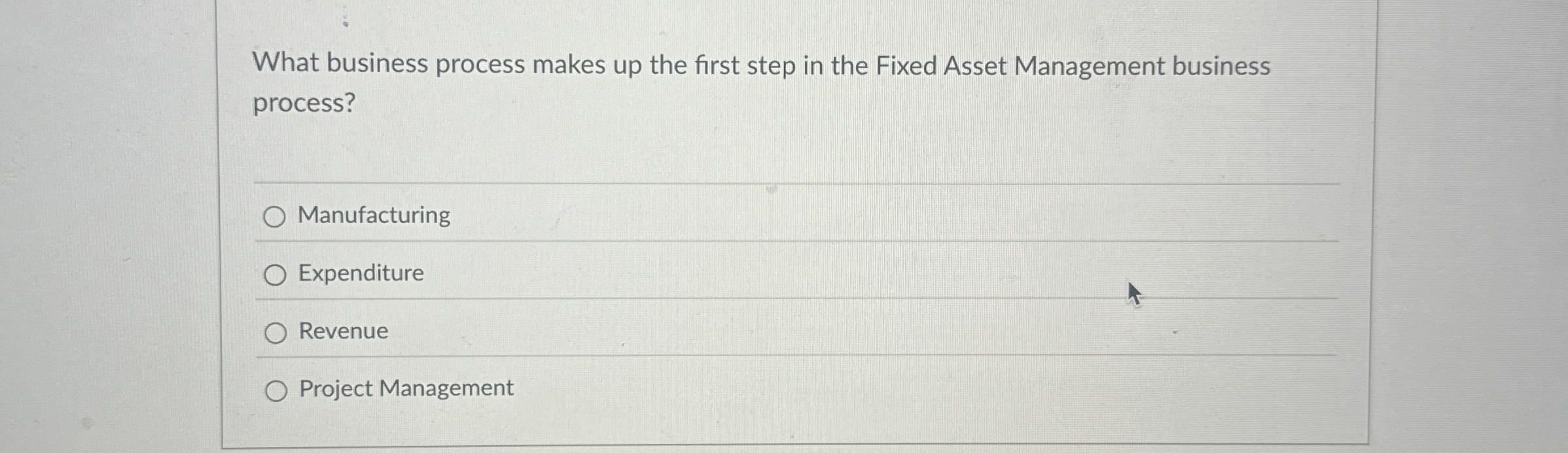  What business process makes up the first step in the Fixed