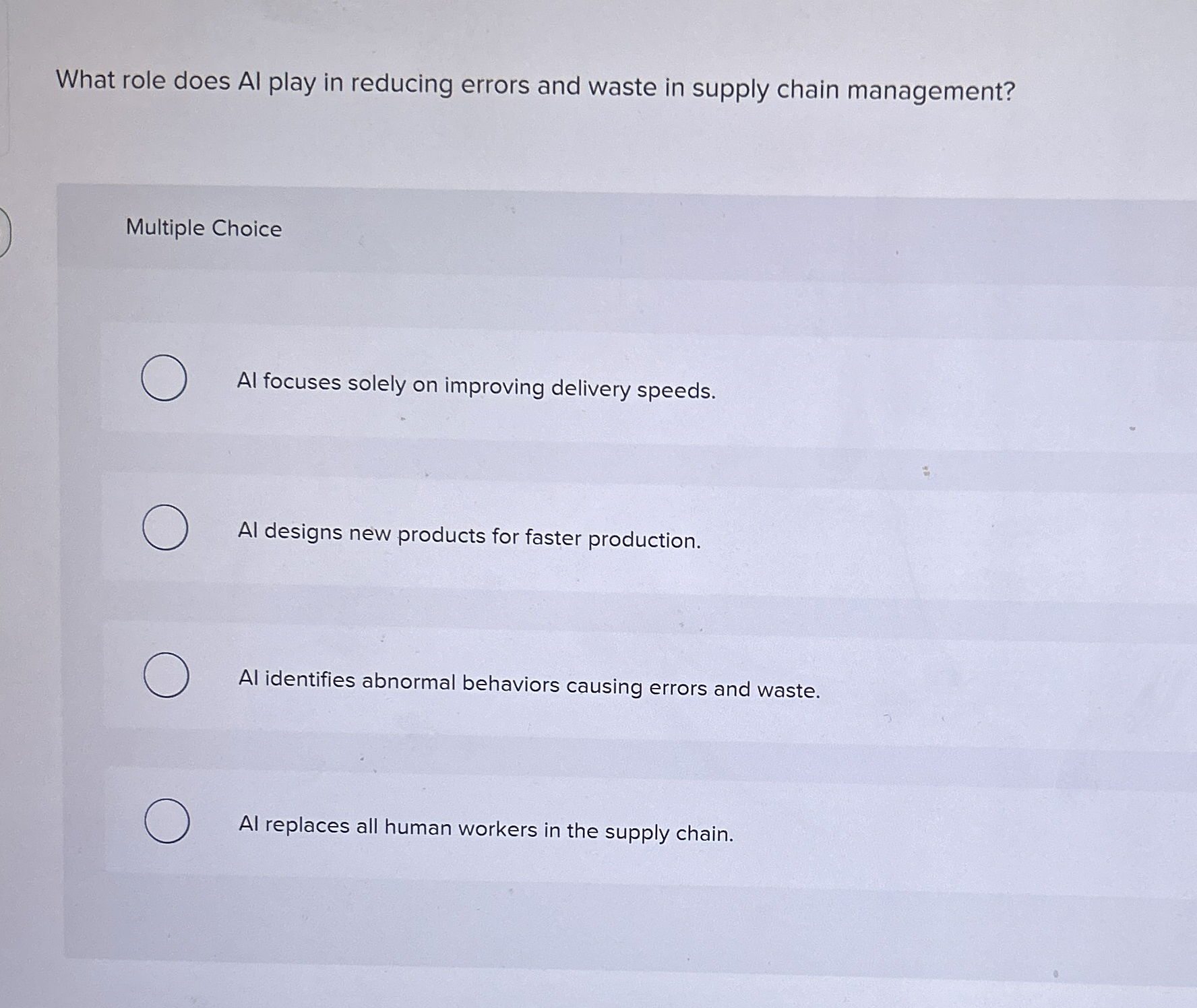 What role does Al play in reducing errors and waste in